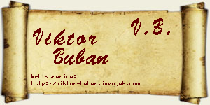 Viktor Buban vizit kartica